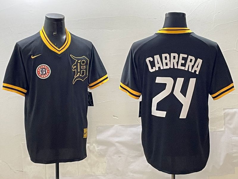 Men Detroit Tigers #24 Cabrera Black Gold Game 2025 Nike MLB Jersey style 6->detroit tigers->MLB Jersey